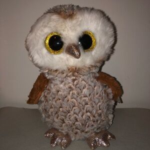 Ty BEANIE Boos PERCY the Brown Barn Owl Beanie Boo Medium 9” With Tags